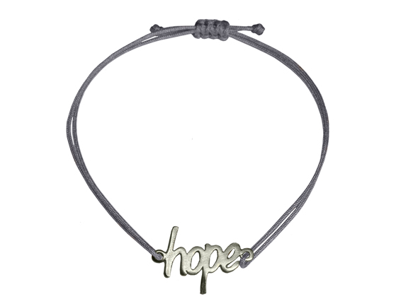 Hope Armband Silber - Grau