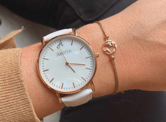 Armband WORLD Roségold - 925 Silber rosé vergoldet kombiniert mit Abeyta Watch