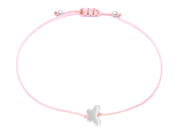 Schmetterling Armband Silber - Rosa